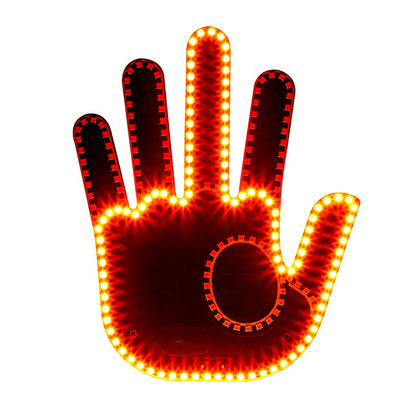 LED Middle Finger Car Light