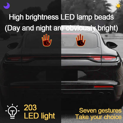 LED Middle Finger Car Light