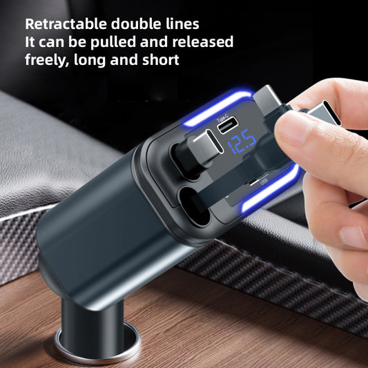 5in1 Chargeur Type-C PD Fast Charging USB-A Car Charger