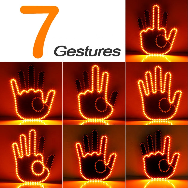 LED Middle Finger Car Light