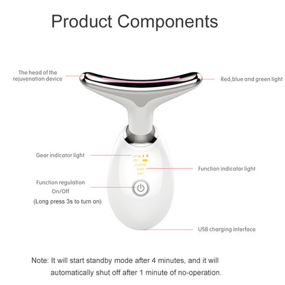 Red Light Therapy Face Lifting Device Microcurrent Face Massager Face Neck Beauty Machine for Skin Tightening Wrinkle Removal